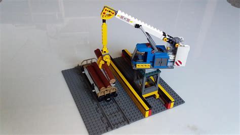 Lego Moc Railway Log Transfer Crane By Tasblocker Rebrickable Build