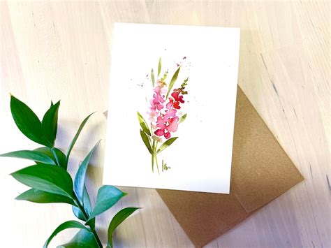 Set Of Original Hand Painted Watercolor Floral Etsy