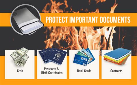 Amazon Fireproof Document Bag Legal Size 15 X 11 2000F UL