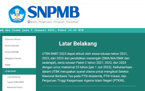 Catat Ini Jadwal Penting UTBK SNBT 2023