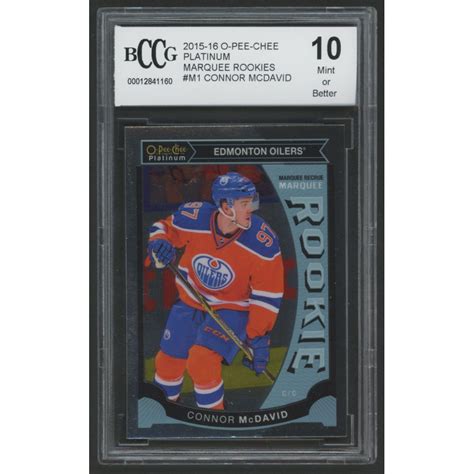 Connor Mcdavid O Pee Chee Platinum Marquee Rookies M Bccg