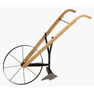 NEW MAXIM MFG BHW-24 24" HI-WHEEL WOODEN HANDLE GARDEN PUSH PLOW CULTIVATOR