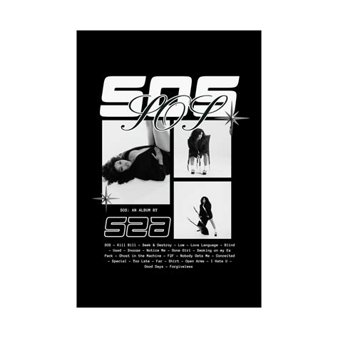 Sza Sos Poster Sza Poster Music Poster Sos Album Music Album Wall Art