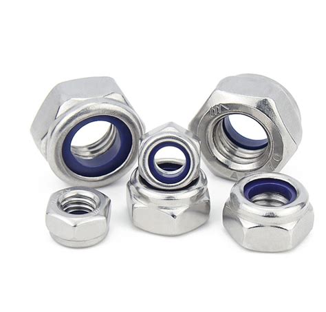 Self Locking Nuts Hex NyLock Nuts 304 Stainless Steel Fine Thread EBay