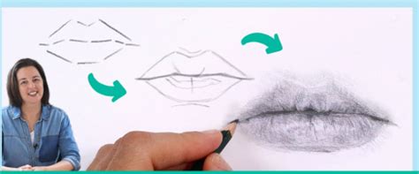 How To Draw A Realistic Mouth, Step By Step » Free Download - DownTR