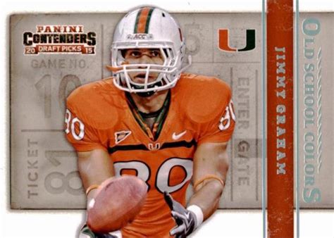 Jimmy Graham football card (Miami Hurricanes) 2015 Panini Old School Colors #25