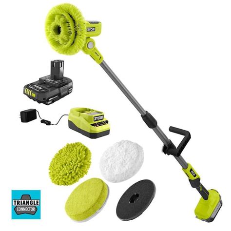 Ryobi One V Cordless Telescoping Power Scrubber Kit With Ah