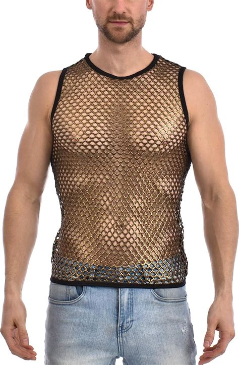 Buy Gary Majdell Sport Men S See Through Spandex Fish Net Fitted Muscle