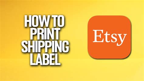 How To Print Shipping Label In Etsy Tutorial Youtube