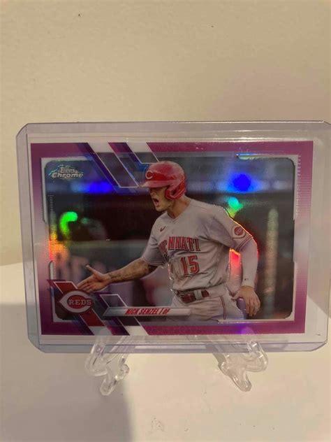 2021 Topps Chrome Nick Senzel 185 Pink Refractor Cincinnati Reds EBay