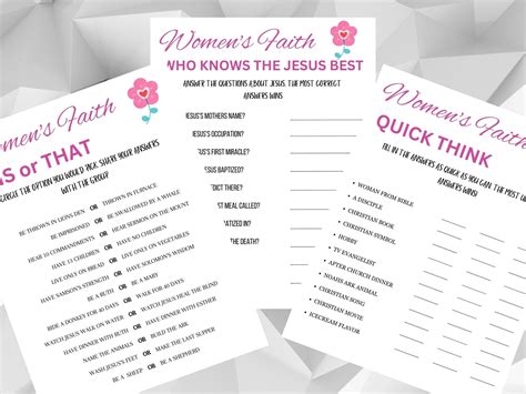 Women S Ministry Game Printable Game Fun Games Bible Etsy