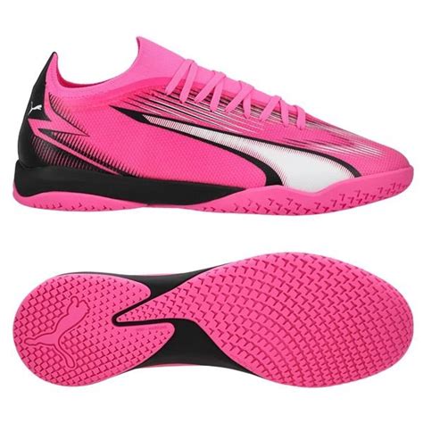 Puma Ultra Match It Phenomenal Poison Pink Wei Schwarz