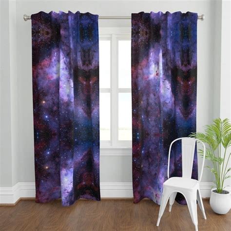 Purple Galaxy Curtain Panel Carina Nebula Edited Blue By