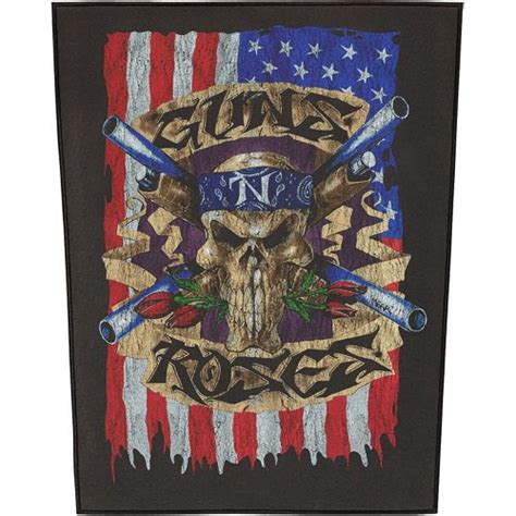 Guns N Roses Skull Flag Backpatch バンドグッズ（バックパッチ） バンドtシャツ専門店garapa Gos ガラパゴス メタルtシャツやアメコミtシャツ