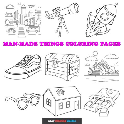 Free Man Made Things Coloring Pages For Kids 51 Printable Sheets