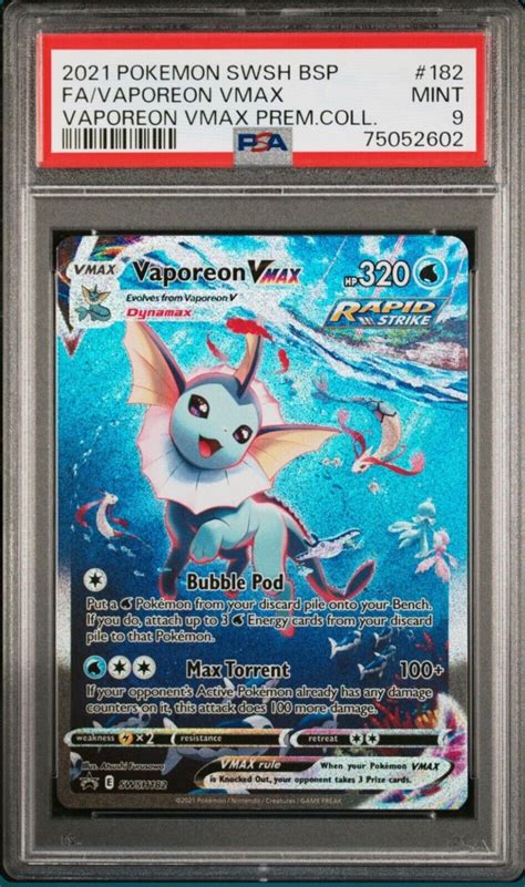 Psa Pok Mon Tcg Vaporeon Vmax Swsh Black Star Promo Swsh Holo