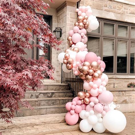 171Pcs Macaron Pastel Pink Balloon Arch Kit Birthday Etsy