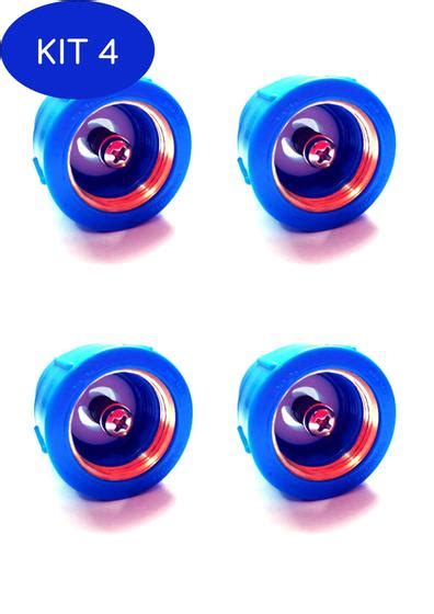 Kit 4 Bloqueador De Ar Hidrometro 4Pçs 3 4 25Mm Azul Rosca Arclosed