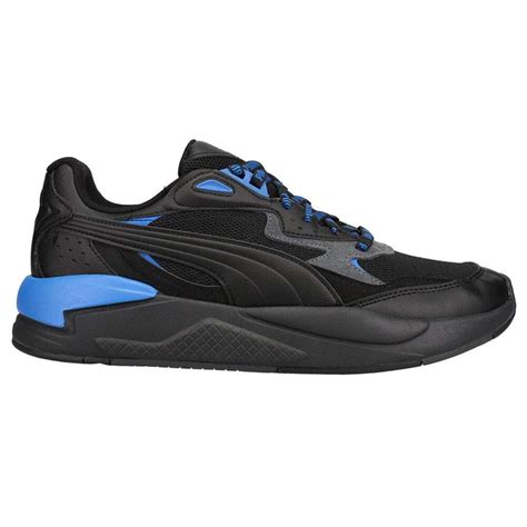 Puma Xray Speed Logomania Lace Up Mens Black Blue Sneakers Casual