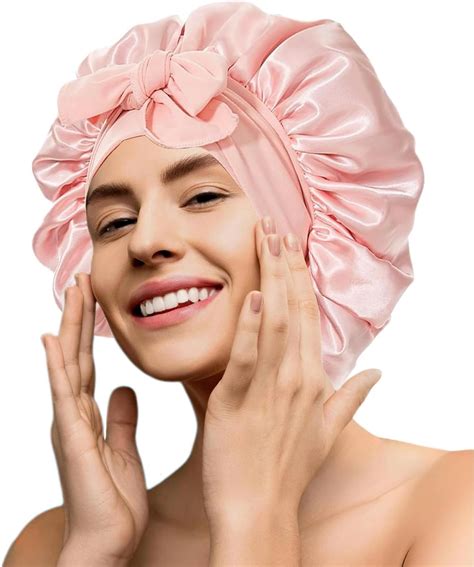 Amazon Large Silk Bonnet For Sleeping Satin Hair Bonnet For