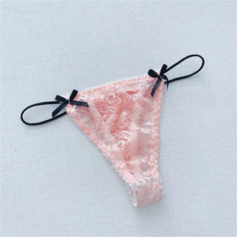 Sexy Lingerie Women Sheer Lace G String Female Mini T Back Thongs