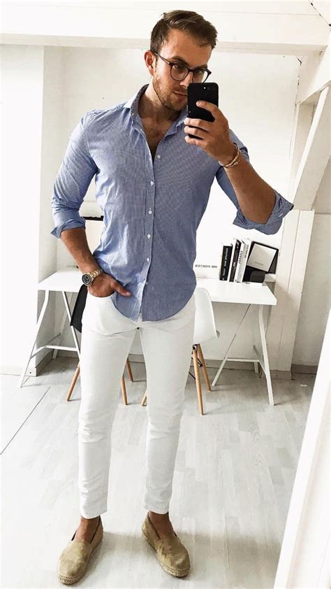 White Pants Outfit For Men