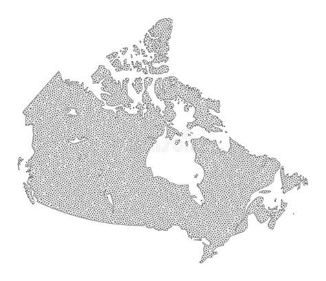 Polygonal 2d Mesh High Resolution Raster Map Of Canada Abstractions