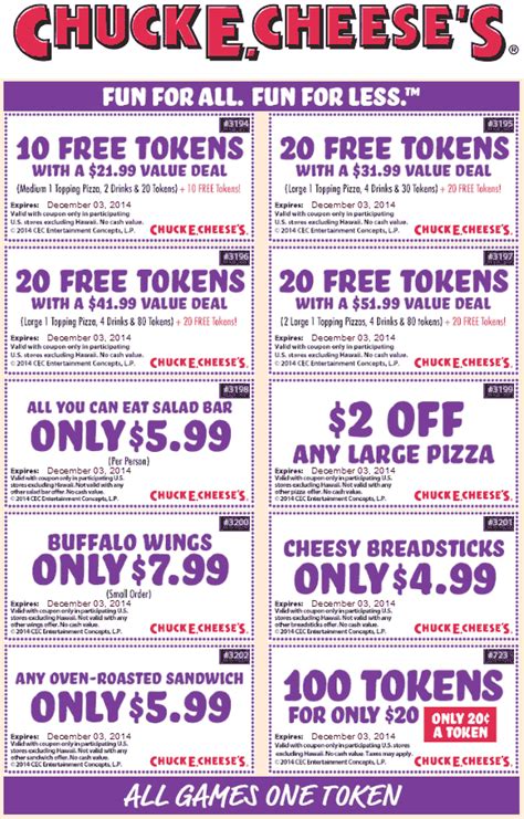 Chuck E Cheese Printable Coupons Freeprintable Me