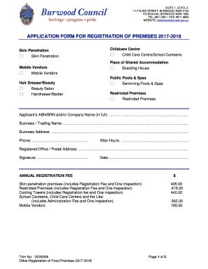 Fillable Online Subdivision Application Form Burwood Council Fax