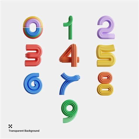 Premium PSD 3D Illustrations Of Creative Geometric Numbers One Two