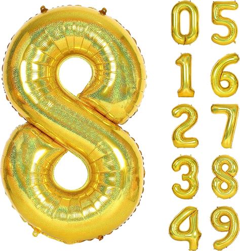 40 Inch Gold Large Numbers Balloon Birthday Party