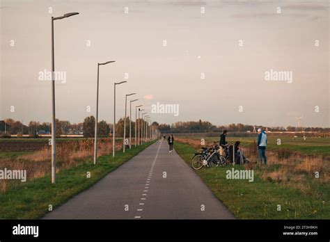 A Public Cycle Path Down The Side Of The Polderbaan An Infamous Runway