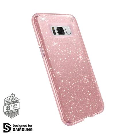 Speck Presidio Clear Glitter Samsung Galaxy S8 Cases Rose Pink With