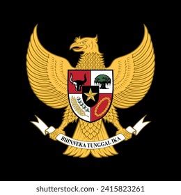 Garuda Pancasila Symbol Indonesia Country High Stock Vector (Royalty ...