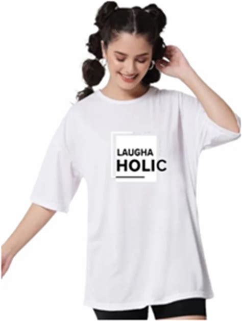 Women Cotton White Oversize T Shirt Daily Wear Size Medium At Rs 199