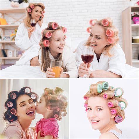 Pcs Pack Hair Rollers Self Grip Hair Curlers Lazy Curler Silk Curling