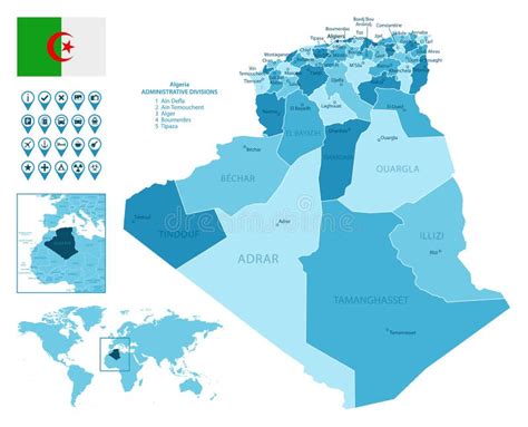 Mapa Administrativo Azul Detalhado Da Arg Lia Pavilh O Nacional E