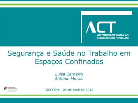 Segurança E Saúde No Trabalho Em Espaços Confinados Ppt Download