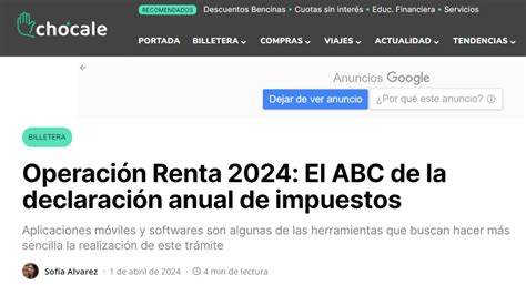 Chócale Operación Renta 2024 El Abc De La Declaración Anual De