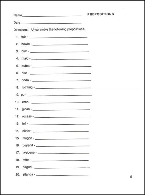 6th Grade Grammar Workbook