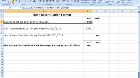 Bank Account Reconciliation Template Excel | Qualads