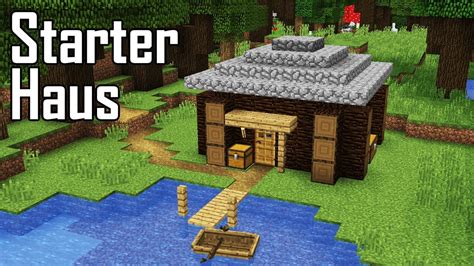 Minecraft Starter Haus Blockhaus Bauen Starterhaus Im Dichten Wald