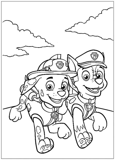 Patrol : Two accomplices - Paw Patrol Coloring Pages for Kids