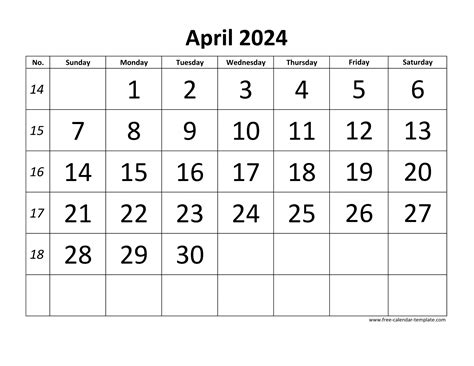 Printable April Calendar Off Brunofuga Adv Br