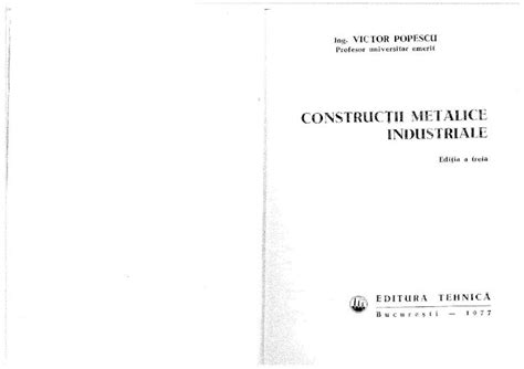 Pdf Constructii Metalice Industriale Dokumen Tips