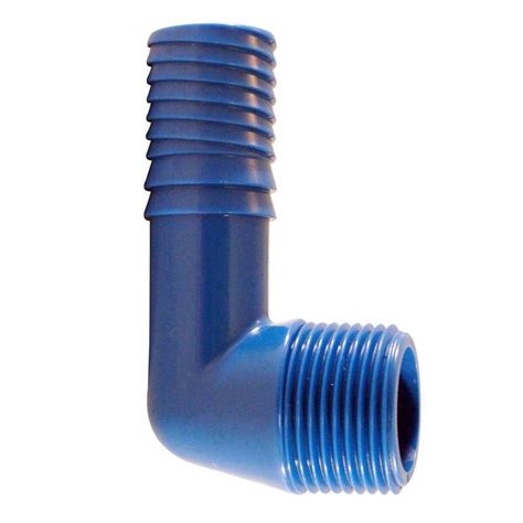 Apollo In Barb Insert Blue Twister Polypropylene Degree X Mpt