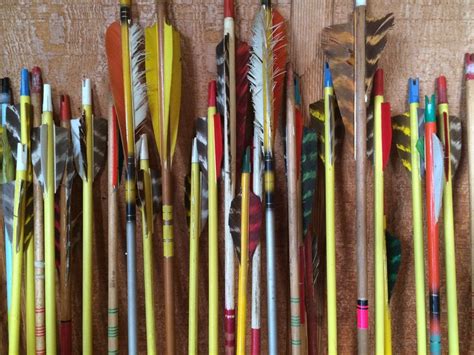 Vintage Wood Arrows Wood Archery Arrows Vintage Archery Etsy