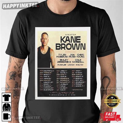 Kane Brown In The Air Tour 2024 Timeline T Shirt Walmart