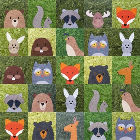 Woodland Animals Quilt Pattern