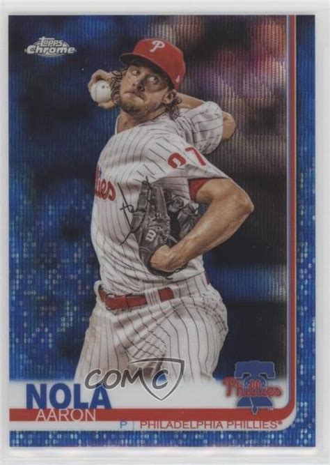 Topps Chrome Blue Wave Refractor Aaron Nola For Sale